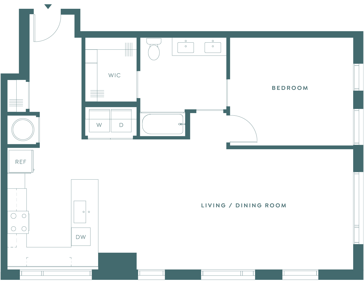 Odeon Signature 1 - spacious open floorplan with large master and walk-in closet.