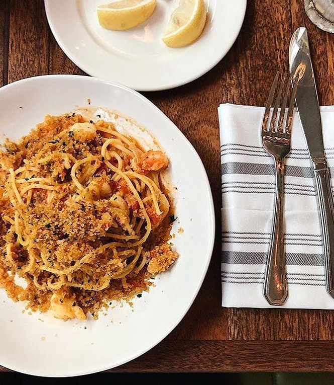 A beautful plate of noodles at Jospehine Estelle