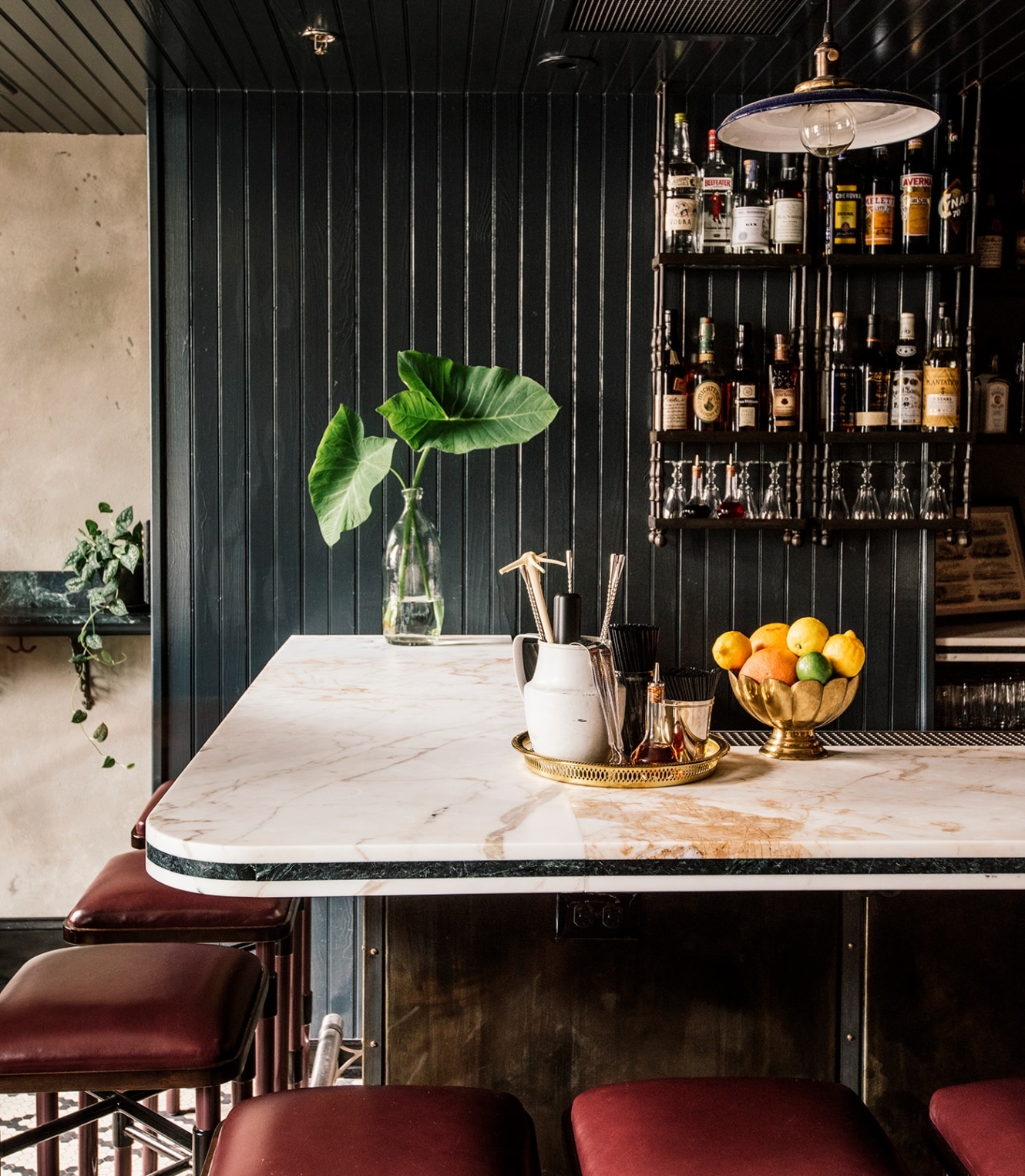 Bar seating at Ace Hotel New Orleans Seaworth at The Odeon